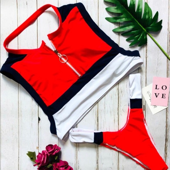 🔥Sexy Front Zip Two Piece Bikini - Picture 2 of 4